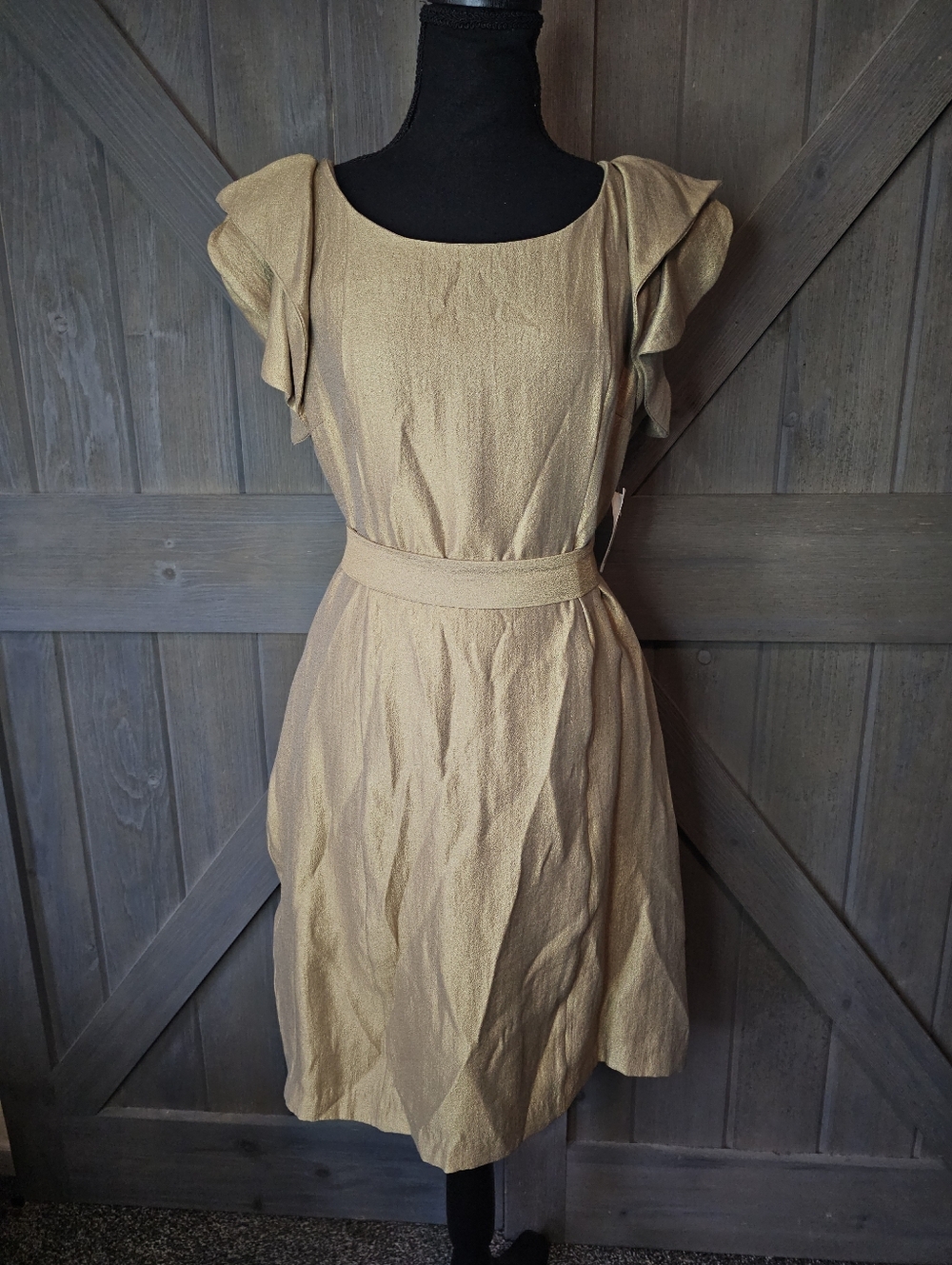 Nwt Vintage Signature by Robbie Bee Gold Dress sz 10